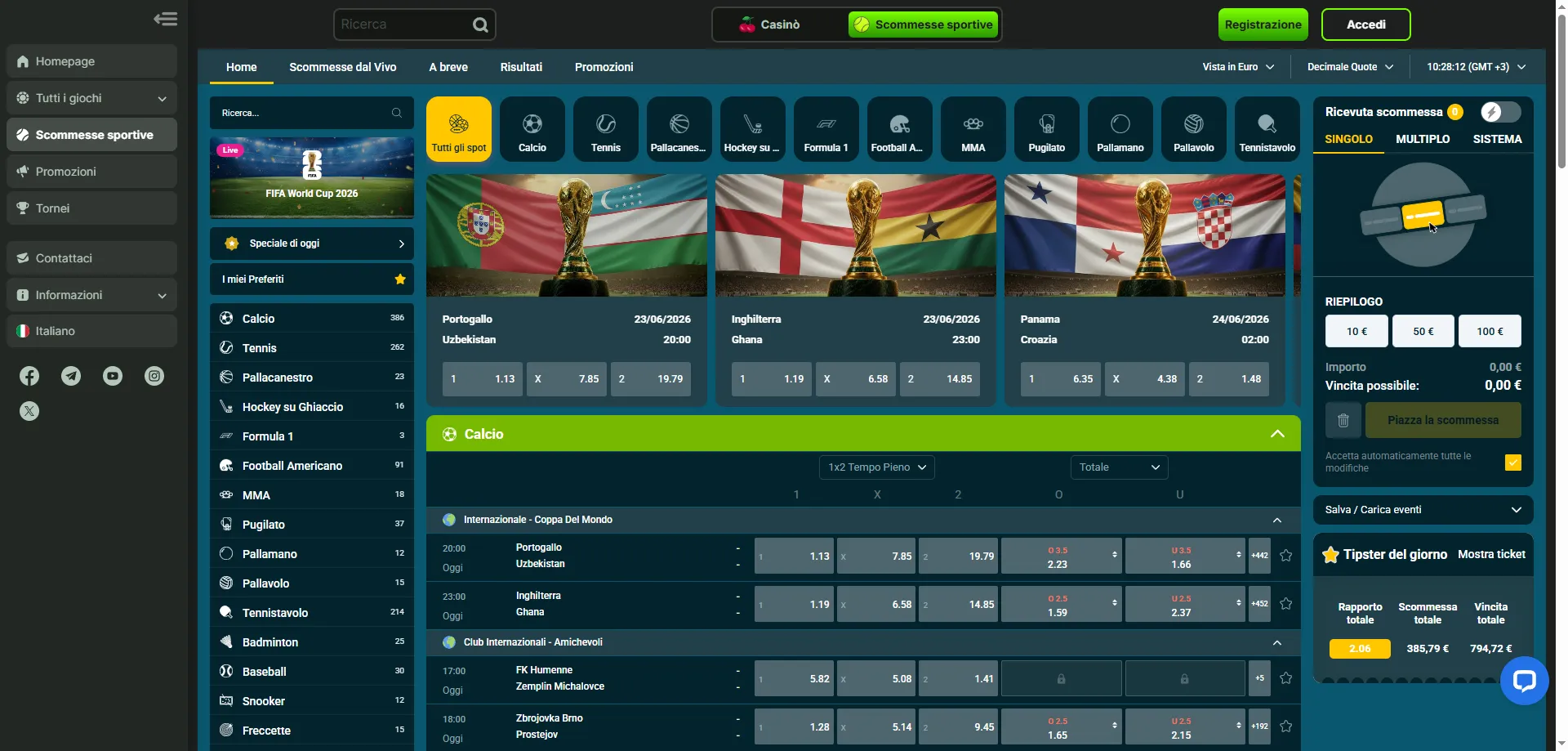WeltBet Casino Italy panoramica piattaforma gioco online 2026