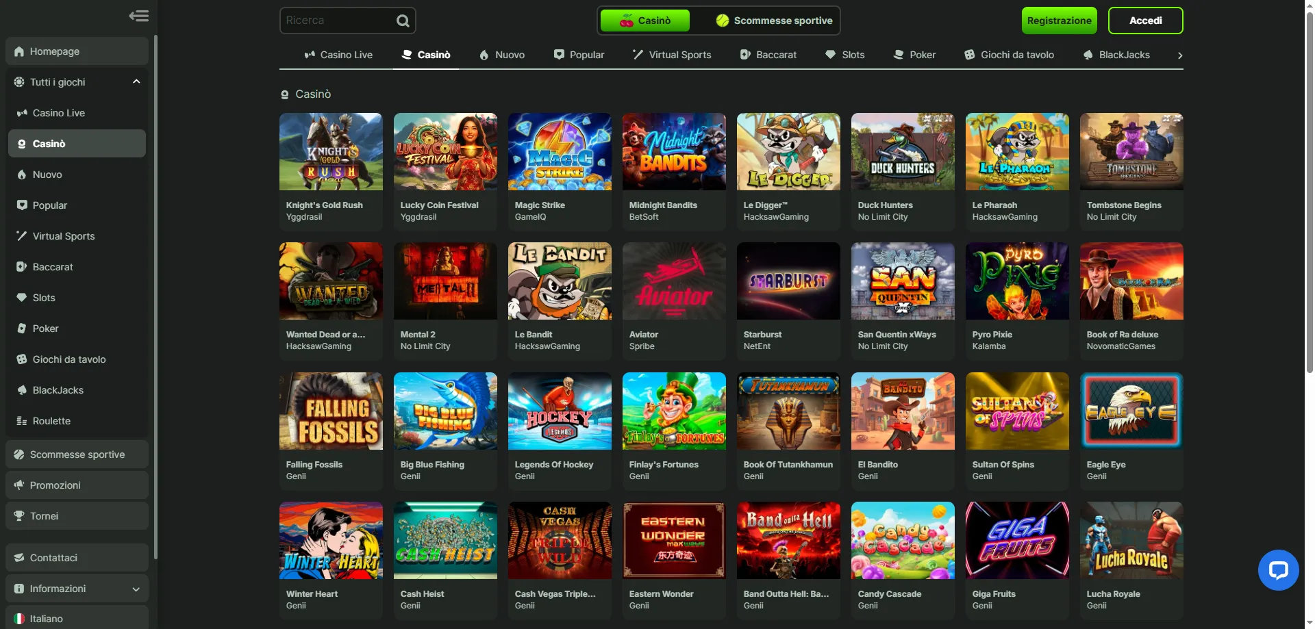 WeltBet Casino giochi da casinò slot e tavoli disponibili 2026